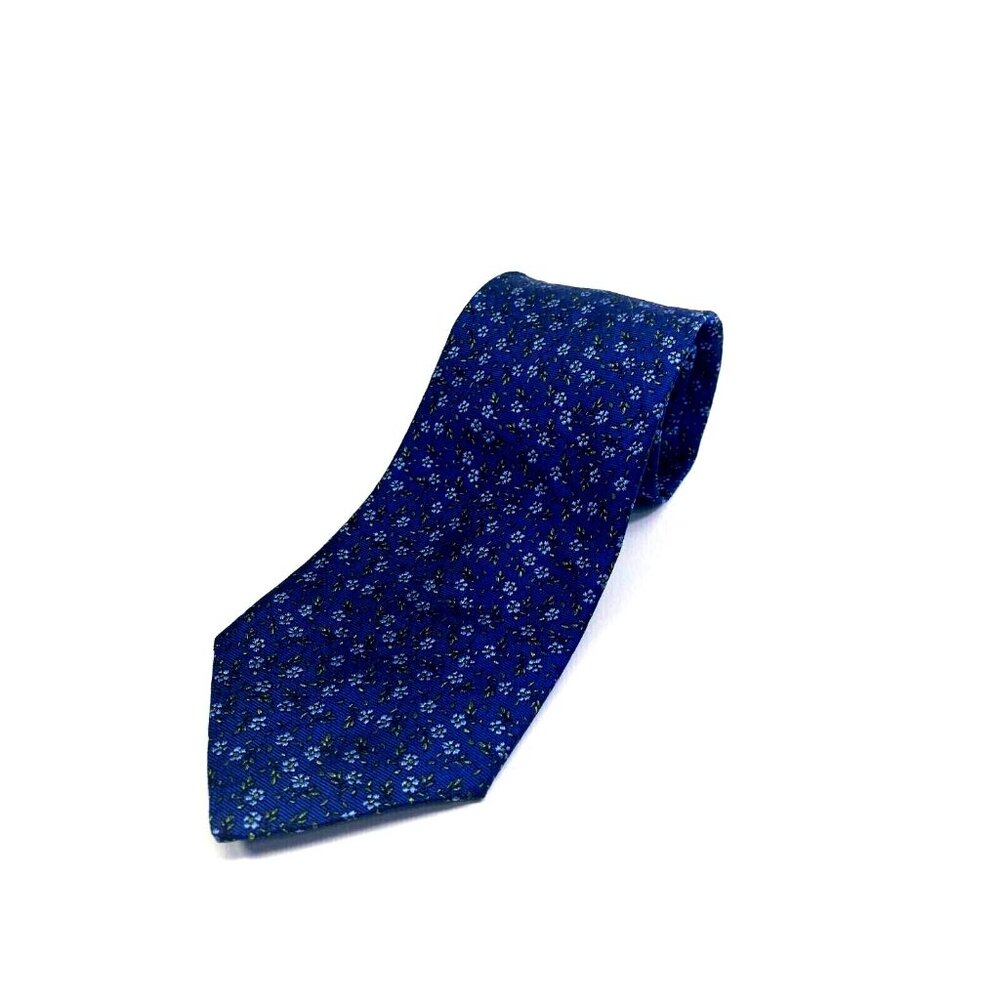 Ralph Lauren Mens Tie Necktie Blue Multicolor Floral Tied Classic Career Short